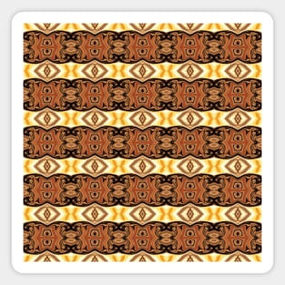 Stripes of Aztec Eyes in Tones of Brown and Yellow Magnet